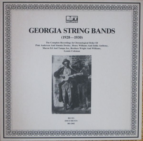 Front cover of Various – Georgia String Bands (1928-1930), RST Records, Austria, 1987