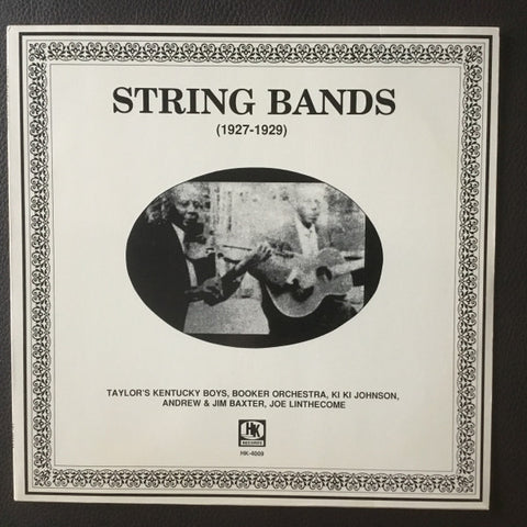 Front cover of Various – String Bands (1927-1929), HK Records, Austria, 1989