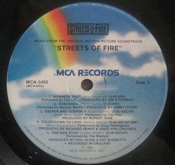 Various – Streets Of Fire (Music From The Original Motion Picture Soundtrack), image 3