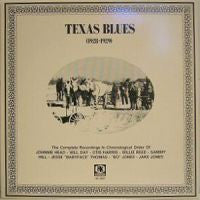 Front cover of Various – Texas Blues (1928-1929), HK Records, Austria, 1987