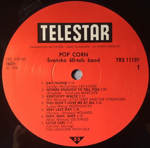 Various – Pop Corn - Svenska 60 Tals Band, image 3