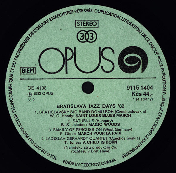 Various – Bratislava Jazz Days 1982, image 4