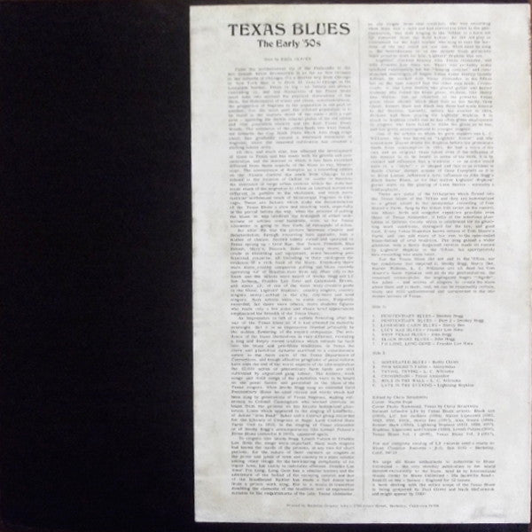 Various – Texas Blues - The Early '50s, image 2
