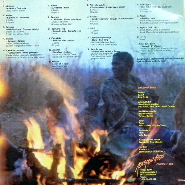 Various – Mwe Bana Bandi (Wapamesa, Zambia, Lasten Lauluja Children's Songs 1988), image 2