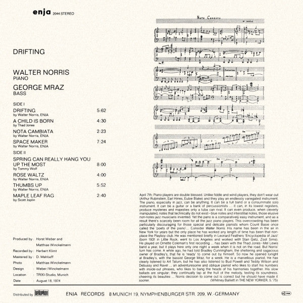 Walter Norris, George Mraz – Drifting, image 2