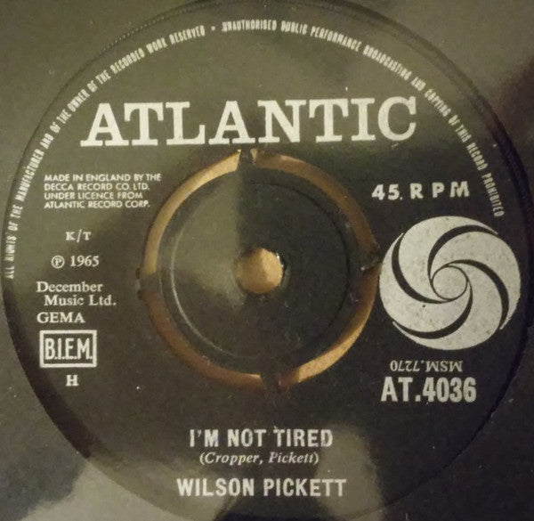 Wilson Pickett – In The Midnight Hour / I'm Not Tired, image 2
