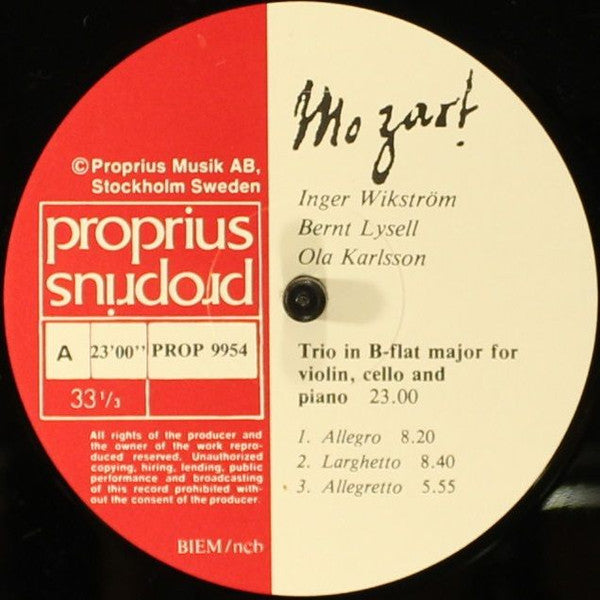 Mozart – Pianotrio B-Dur / Pianotrio E-Dur / Adagio H-Moll, image 3