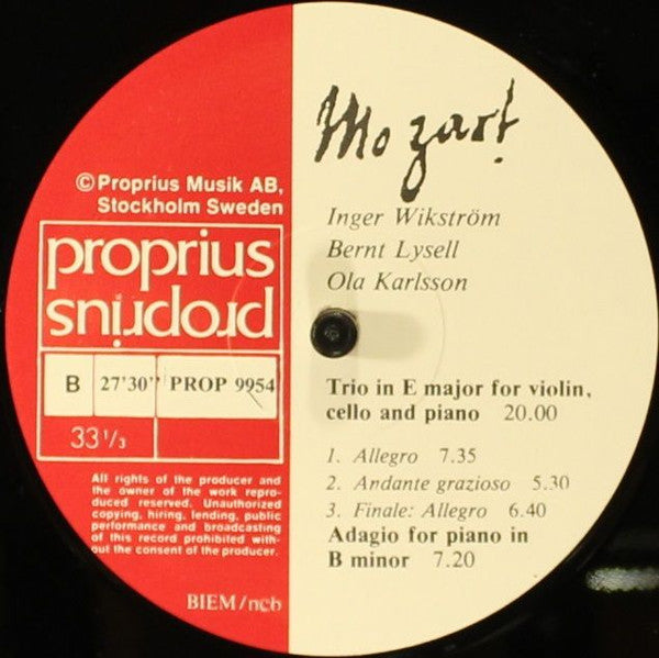 Mozart – Pianotrio B-Dur / Pianotrio E-Dur / Adagio H-Moll, image 4