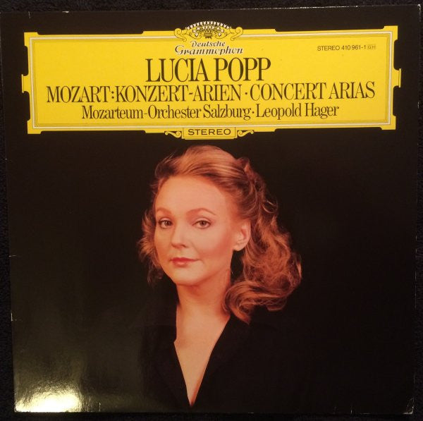 Front cover of Mozart / Lucia Popp, Mozarteum-Orchester Salzburg, Leopold Hager – Konzert-Arien • Concert Arias, Deutsche Grammophon, Germany, 1983