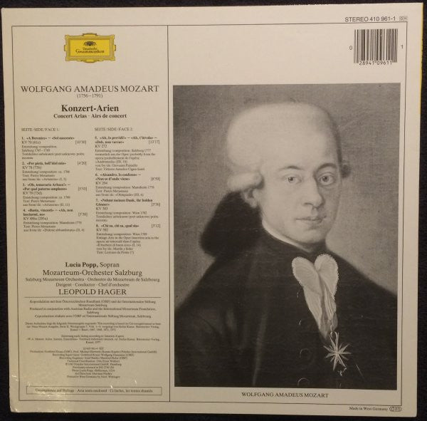 Mozart / Lucia Popp, Mozarteum-Orchester Salzburg, Leopold Hager – Konzert-Arien • Concert Arias, image 2