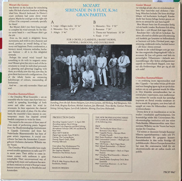 Mozart, Omnibus Wind Ensemble – Serenade For 13 Wind Instruments (KV 361 Gran Partita), image 2