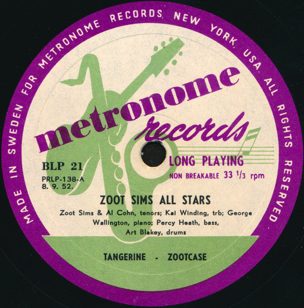 Zoot Sims All Stars – Contemporary Music, image 2