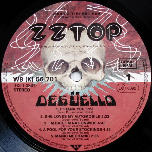 ZZ Top – Degüello, image 3