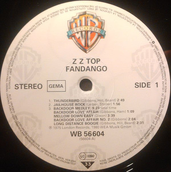 ZZ Top – Fandango!, image 3
