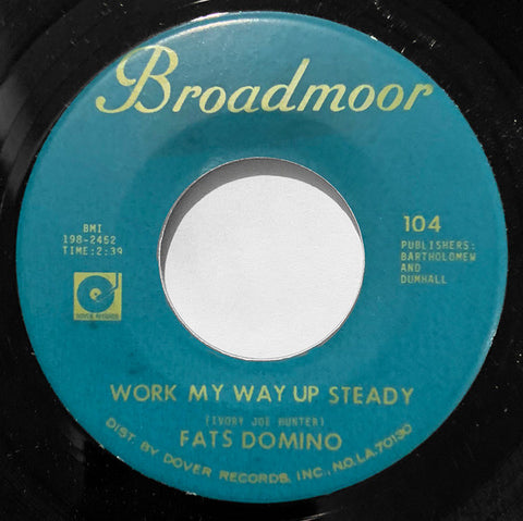 Front cover of Fats Domino – Work My Way Up Steady, Broadmoor, US, 1967