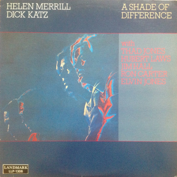 Front cover of Helen Merrill / Dick Katz – A Shade Of Difference, Landmark Records, US, 1986