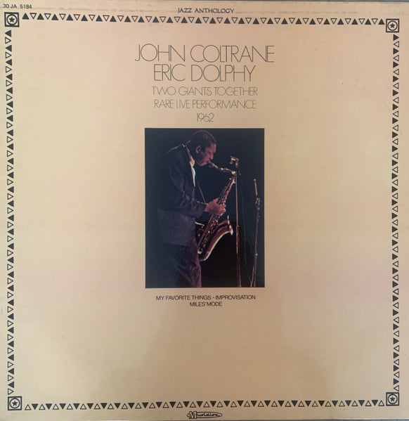 Front cover of John Coltrane - Eric Dolphy – Two Giants Together (Rare Live Performance 1962), Musidisc, France, 1976