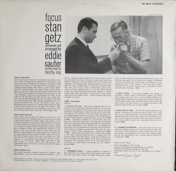 Stan Getz / Eddie Sauter – Focus, image 2