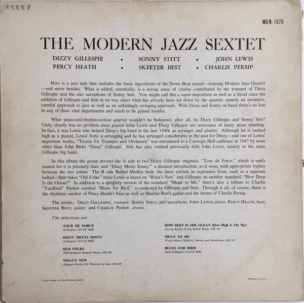 The Modern Jazz Sextet – The Modern Jazz Sextet, image 2