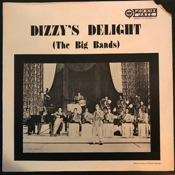 Front cover of Dizzy Gillespie – Dizzy's Delight (The Big Bands), Phoenix Jazz Records, US, 1974