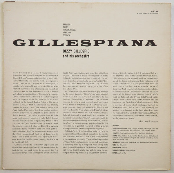 Dizzy Gillespie And His Orchestra – Gillespiana, image 2