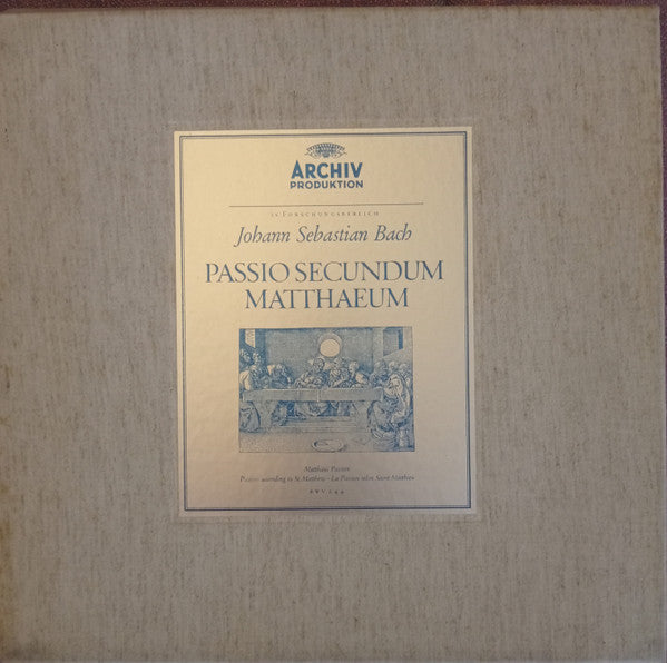 Front cover of Johann Sebastian Bach / Karl Richter – Passio Secundum Matthæum (Matthäus-Passion) BWV 244, Archiv Produktion, Germany, 1972