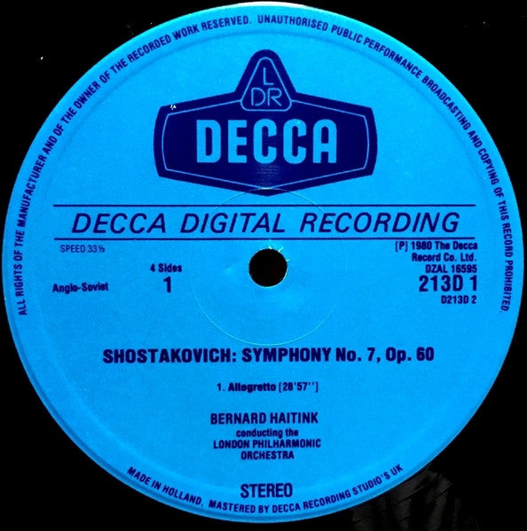 Shostakovich - London Philharmonic Orchestra, Bernard Haitink – Symphony No.7 / The Age Of Gold Ballet Suite, image 3