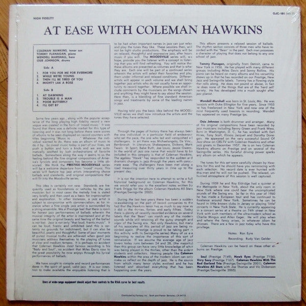 Coleman Hawkins – At Ease With Coleman Hawkins, image 2