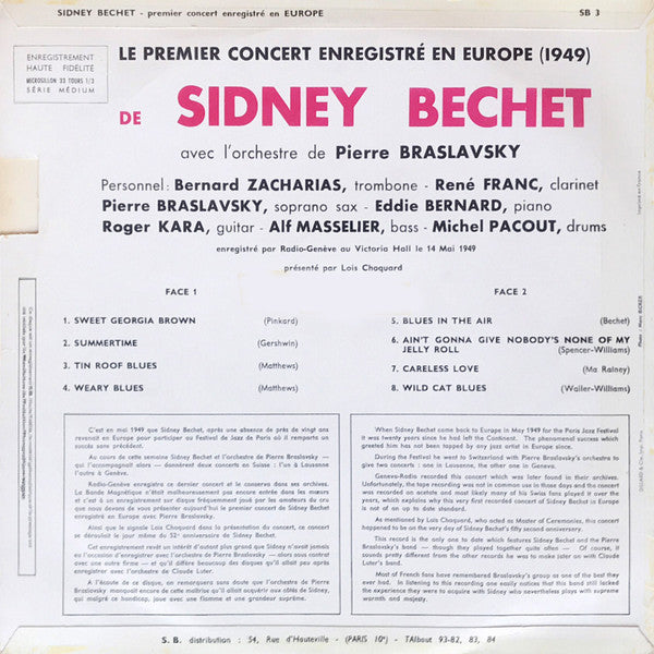 Sidney Bechet Avec L'Orchestre De Pierre Braslavsky – Le Premier Concert Enregistré En Europe (1949), image 2