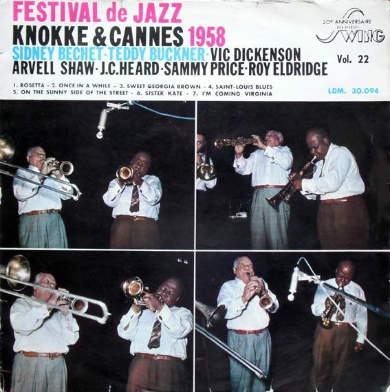 Front cover of Sidney Bechet & Teddy Buckner – Festival De Jazz Knokke & Cannes 1958, Disques Vogue, France, 1960