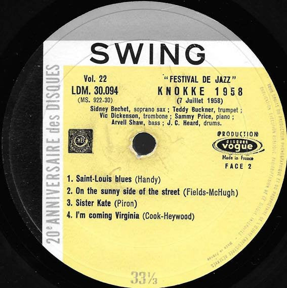 Sidney Bechet & Teddy Buckner – Festival De Jazz Knokke & Cannes 1958, image 4