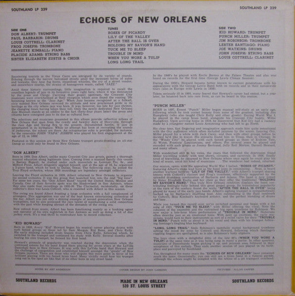 Punch Miller, Don Albert, Kid Howard – Echoes Of New Orleans, image 2