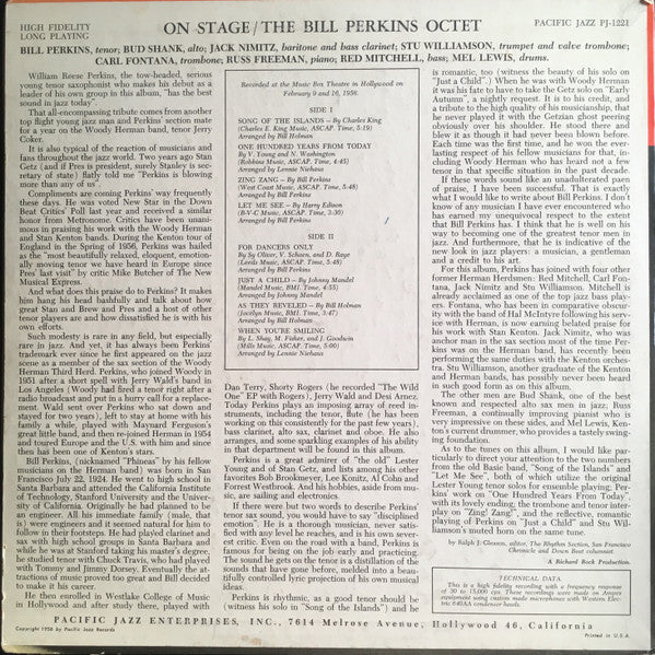 Bill Perkins Octet – On Stage, image 2