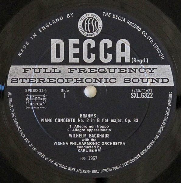 Brahms, Vienna Philharmonic, Böhm, Backhaus – Piano Concerto No.2, image 3
