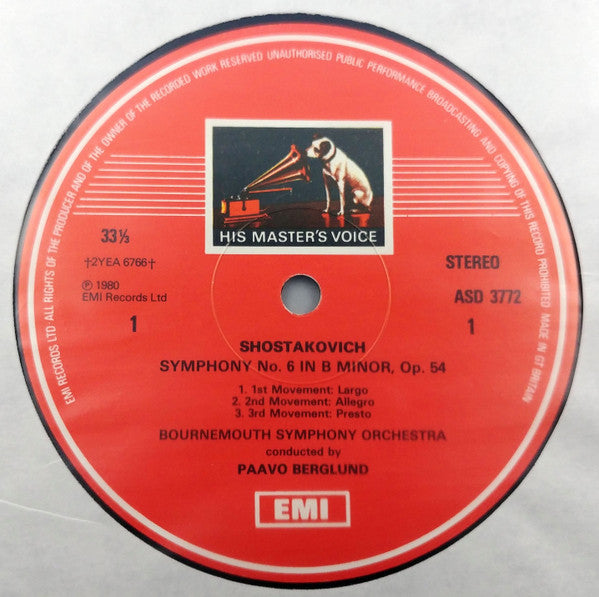Shostakovich, Paavo Berglund, Bournemouth Symphony Orchestra – Symphonies Nos. 6 & 11, image 3