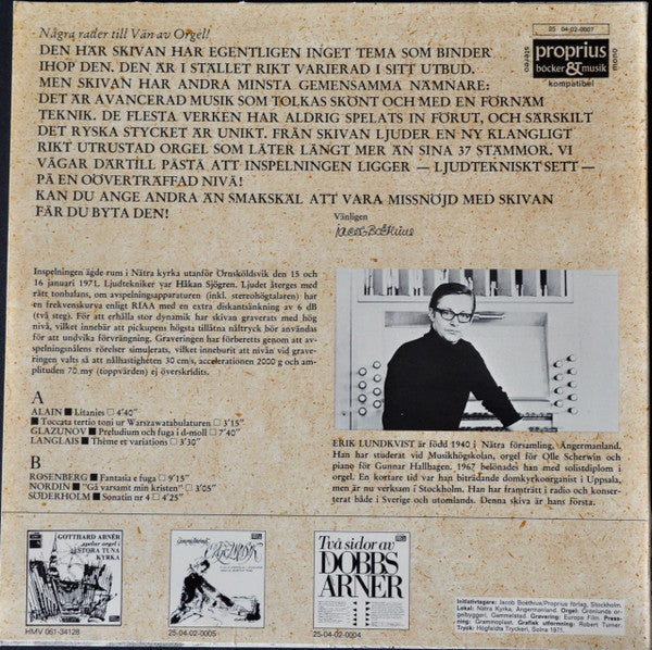 Erik Lundkvist – Vox Humana (Orgelmusik Från Ryssland, Polen, Frankrike Och Sverige, Spelad På Nätra Kyrkas Nya Orgel), image 2