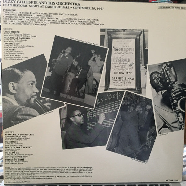 Dizzy Gillespie – Dizzy Gillespie and his Legendary Big Band Live at Carnegie Hall 1947, image 2